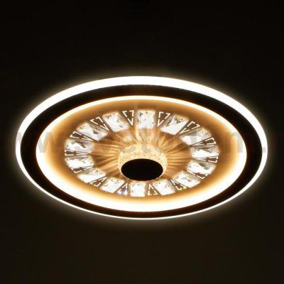 Люстра с ПДУ 60410/1 LED 104Вт диммер 3000-6000К кофе 48,5х48,5х8 см