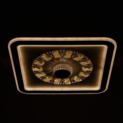 Люстра с ПДУ 60411/1 LED 104Вт диммер 3000-6000К кофе 48х48х8 см