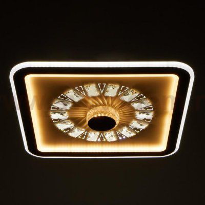 Люстра с ПДУ 60411/1 LED 104Вт диммер 3000-6000К кофе 48х48х8 см