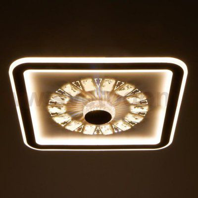 Люстра с ПДУ 60411/1 LED 104Вт диммер 3000-6000К кофе 48х48х8 см