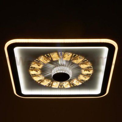 Люстра с ПДУ 60411/1 LED 104Вт диммер 3000-6000К кофе 48х48х8 см