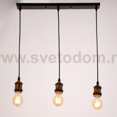 Светильник 40390/3 E27 40Вт черный-бронза 50х6х7-107 см
