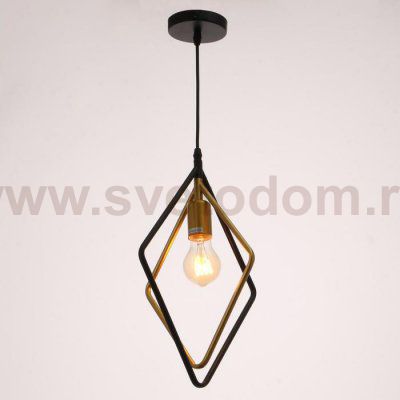 Светильник 40392/1 E27 40Вт черный-золото 25х10х30-130 см