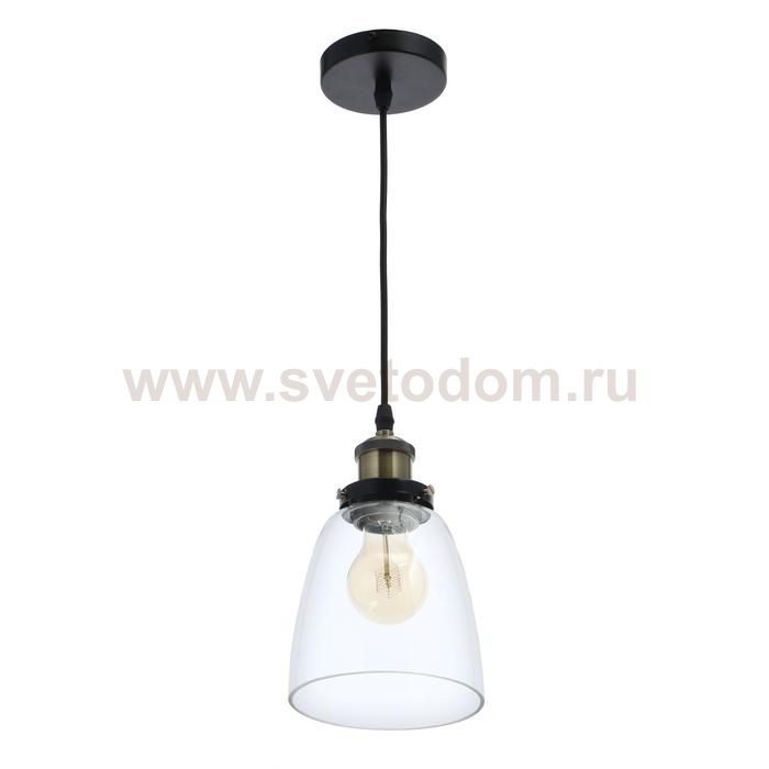 Светильник 40393/1 E27 40Вт черный-прозрачный 14х14х23-123 см