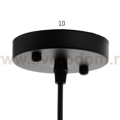 Светильник 40393/1 E27 40Вт черный-прозрачный 14х14х23-123 см