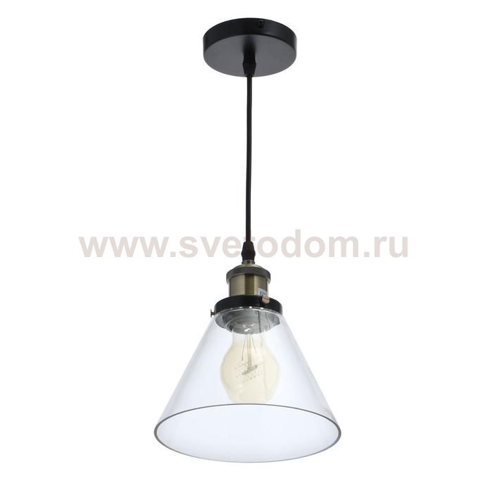 Светильник 40394/1 E27 40Вт черный-прозрачный 18,5х18,5х23-123 см