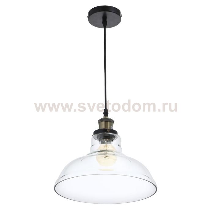 Светильник 40395/1 E27 40Вт черный-прозрачный 28х28х26-126 см