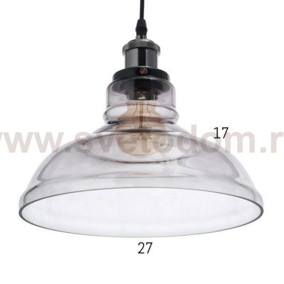 Светильник 40398/1 E27 40Вт черный-тонированный 28х28х26-126 см