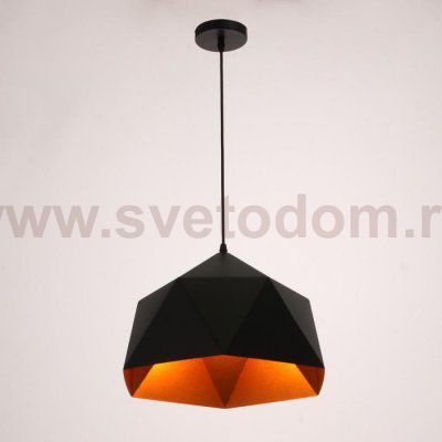 Светильник 40304/1 E27 40Вт черный-золото 38х38х25-125 см