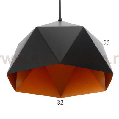 Светильник 40304/1 E27 40Вт черный-золото 38х38х25-125 см