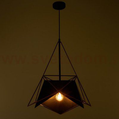 Светильник 40306/1 E27 40Вт черный-золото 40х40х50-150 см