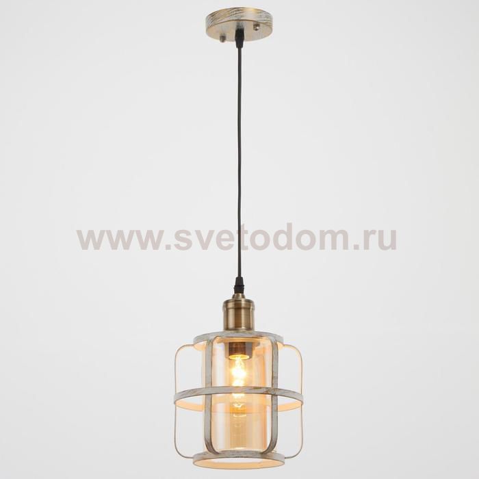 Светильник 88306/1 E27 40Вт белый с золотой патиной 18х18х25-125 см