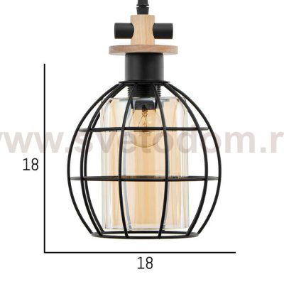 Светильник 88307/1 E27 40Вт черный 17х17х29-129 см