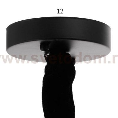 Светильник 88317/3 E27 40Вт черный 48х48х19-119 см