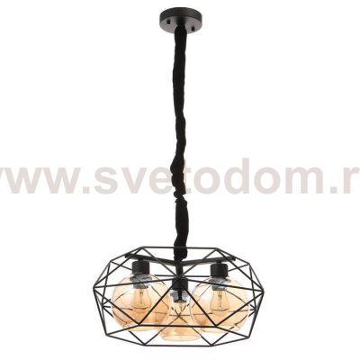 Светильник 88317/3 E27 40Вт черный 48х48х19-119 см