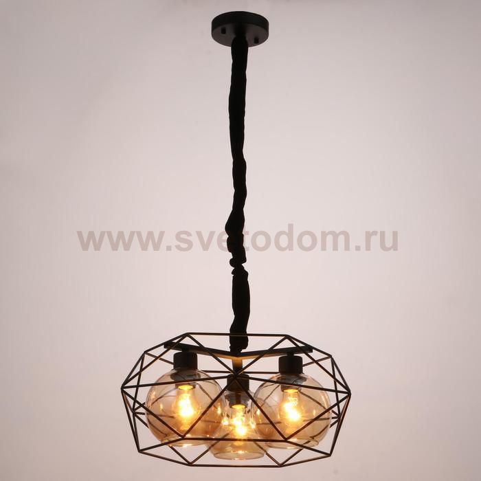 Светильник 88317/3 E27 40Вт черный 48х48х19-119 см