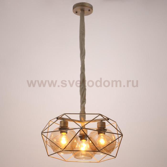 Светильник 88318/3 E27 40Вт белый с золотой патиной 48х48х19-119 см