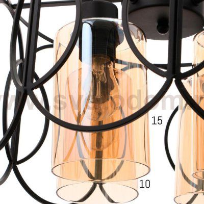 Светильник 88322/4 E27 40Вт черный 40х40х23-78 см