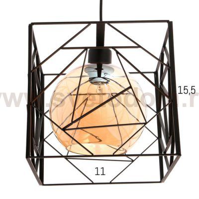 Светильник 88326/1 E27 40Вт черный 24,5х24,5х23,5-123 см