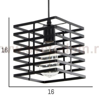 Светильник 88330/1 E27 40Вт черный 16х16х16-116 см