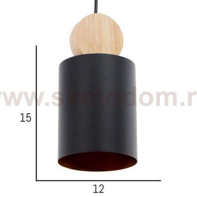 Светильник 88333/1 E27 40Вт черный-золото 12х12х24-124 см