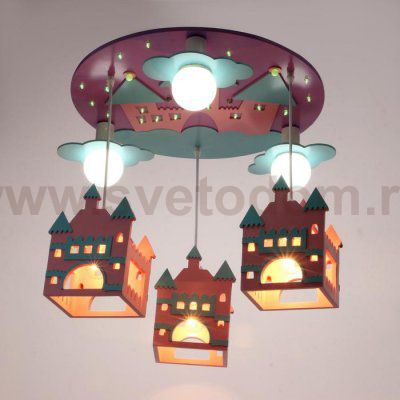 Люстра 86203/6 E27 40Вт 25хLED подсветка синий-розовый 49х49х18-98 см