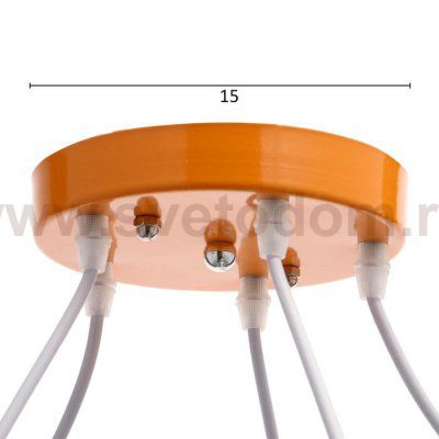 Люстра 86205/5 E27 40Вт голубой 59х54х27-107 см