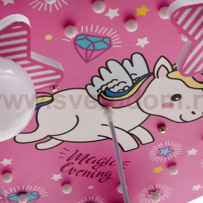 Люстра 86207/6 E27 40Вт розовый-белый 50х50х24 см