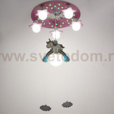 Люстра 86207/6 E27 40Вт розовый-белый 50х50х24 см