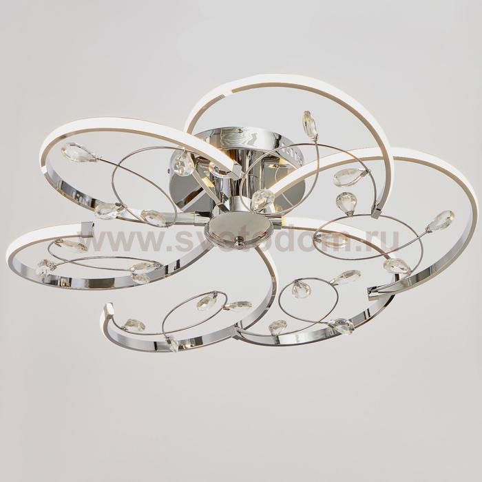 Светильник c ПДУ 69540/1 LED 72Вт диммер хром 65х65х18 см