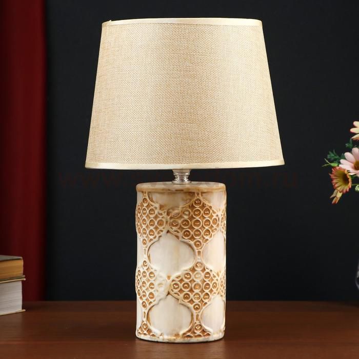 Настольная лампа 32032/1 E14 40Вт бежевый 22,5х22,5х36,5 см