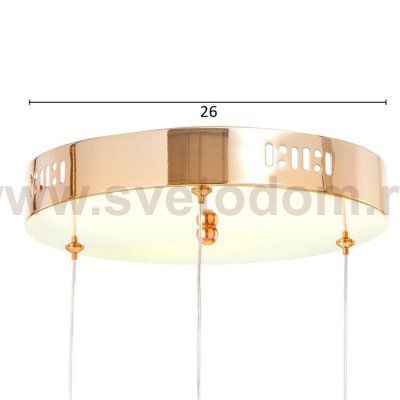 Светильник 86004/3 LED 69Вт 3000К золото 25х25х32-132 см