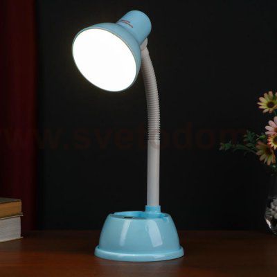 Лампа настольная 58073/1BL E27 40Вт голубой 14,5х14,5х44см