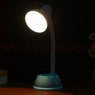 Лампа настольная 58073/1BL E27 40Вт голубой 14,5х14,5х44см