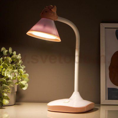 Лампа настольная 58074/1PK LED 5Вт розовый 13,5х16х44см