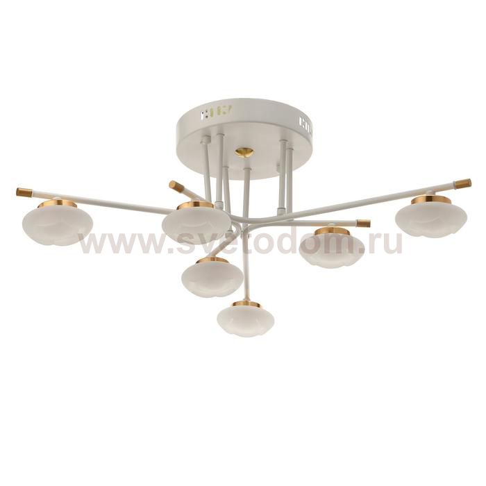 Люстра 63417/6 LED 30Вт 4000К белый-золото 70х70х22 см