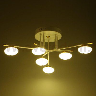 Люстра 63417/6 LED 30Вт 4000К белый-золото 70х70х22 см
