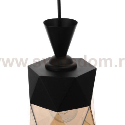 Светильник 63436/1 E27 40Вт черный 12х12х26 см