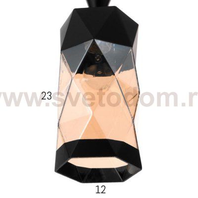 Светильник 63436/1 E27 40Вт черный 12х12х26 см