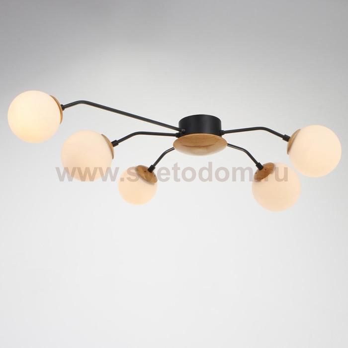 Люстра 87202/5 E27 40Вт черный 90х73х20 см