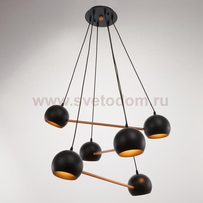 Люстра 87204/6 E27 40Вт черный 74х74х13 см