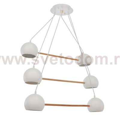 Люстра 87205/6 E27 40Вт белый 74х74х13 см