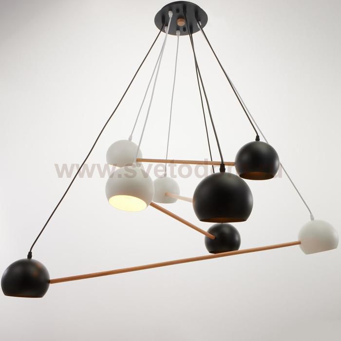 Люстра 87206/8 E27 40Вт белый-черный 121х121х13 см