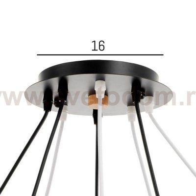 Люстра 87206/8 E27 40Вт белый-черный 121х121х13 см