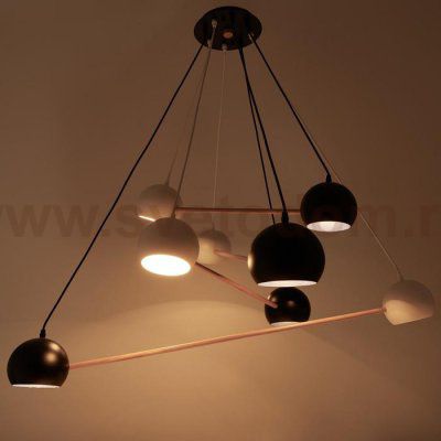 Люстра 87206/8 E27 40Вт белый-черный 121х121х13 см