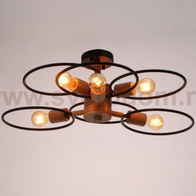 Люстра 87207/6 E27 40Вт черный 70х70х28 см