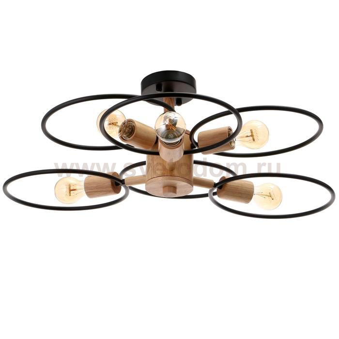 Люстра 87207/6 E27 40Вт черный 70х70х28 см