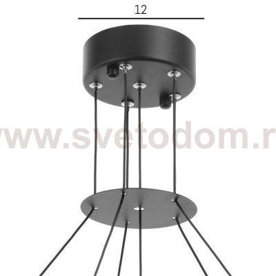 Люстра 87211/6 E27 40Вт черный 70х70х38 см
