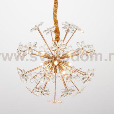 Светильник подвесной 87703/9 G9 40Вт золото 35х35х35-135 см