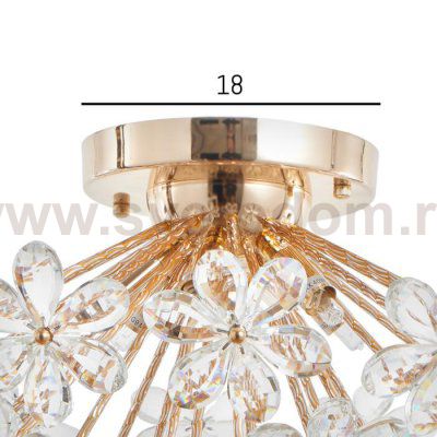 Светильник потолочный 87706/6 G9 40Вт золото 35х35х17,5 см